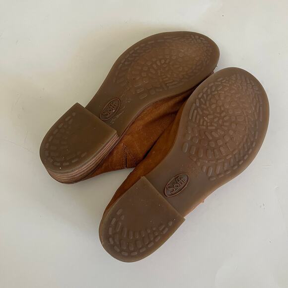 Sofft 'Netta' Sandal Women's 6 M Tan Leather Slip On Open Toe Comfort - Picture 7 of 8